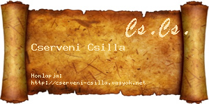 Cserveni Csilla névjegykártya