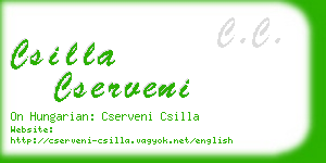 csilla cserveni business card